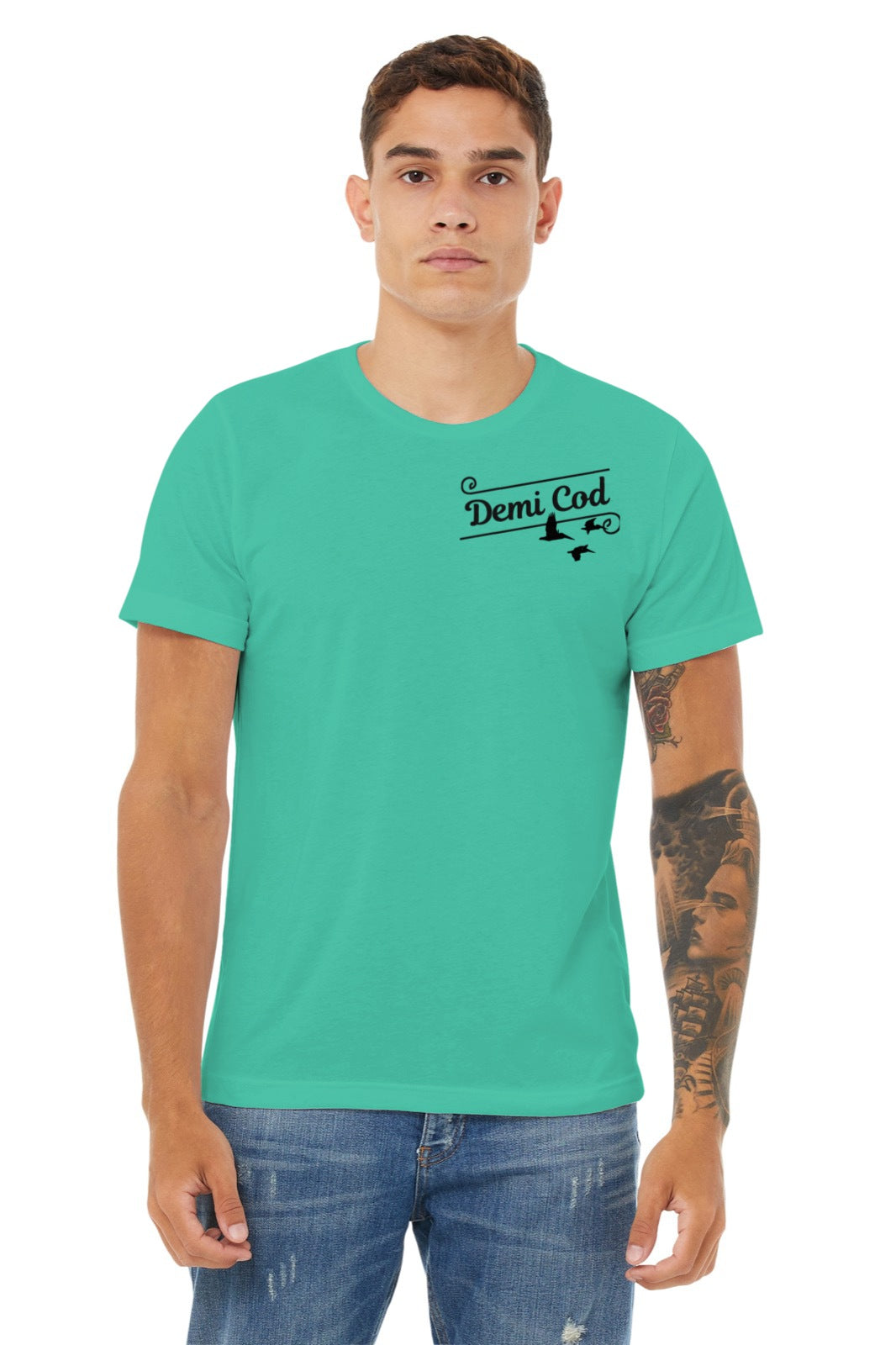 Pescardo Bella Canvas T Shirt mens teal