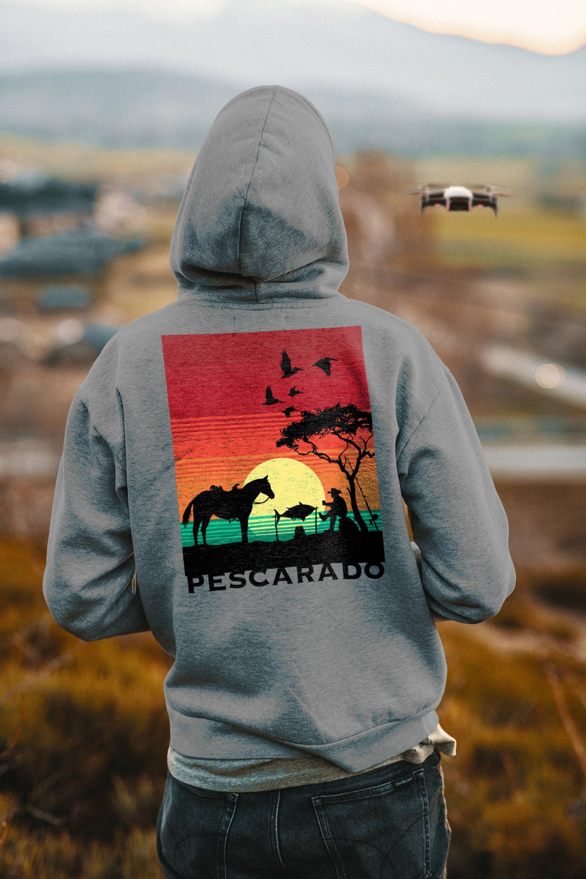 Pescarado pullover hoody mens charcoal